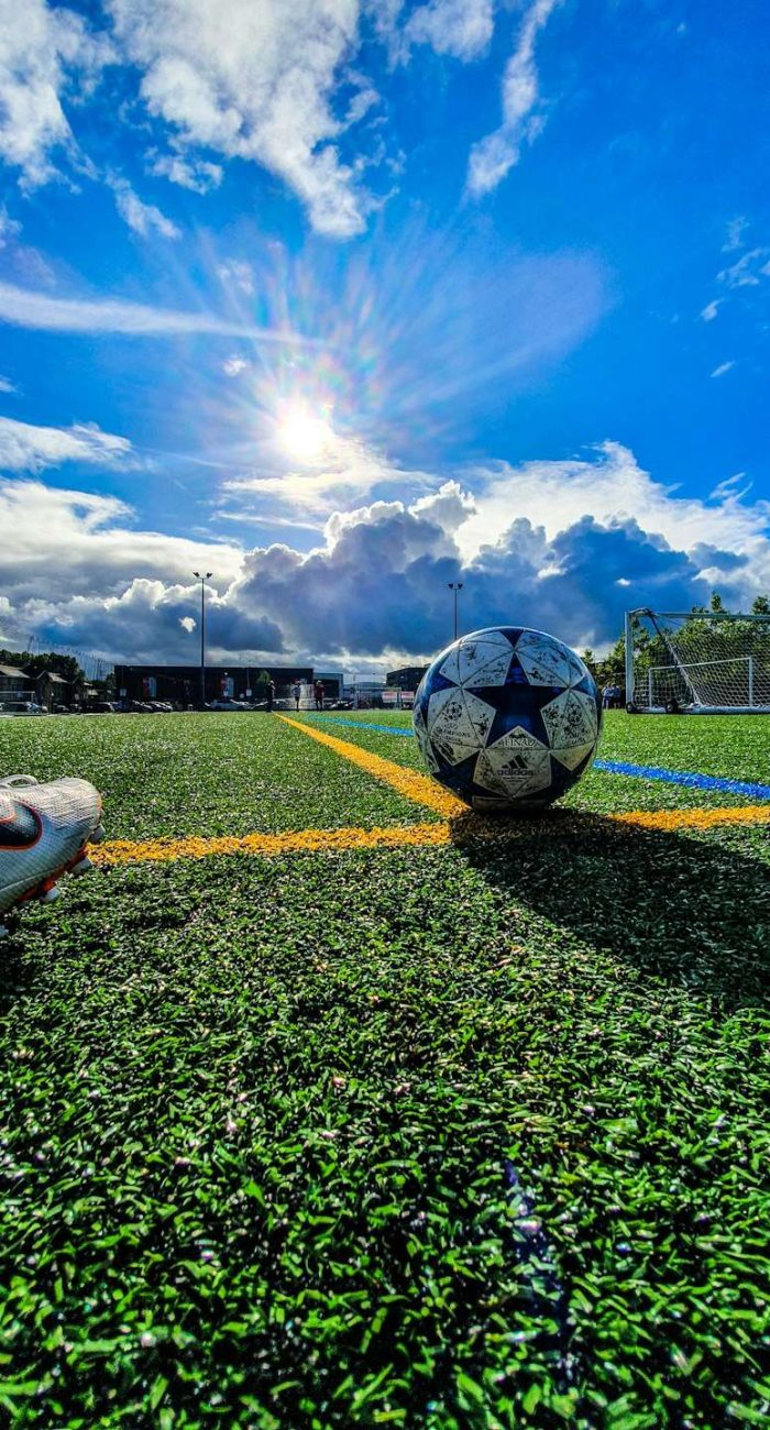 a day out in the sun playing football
